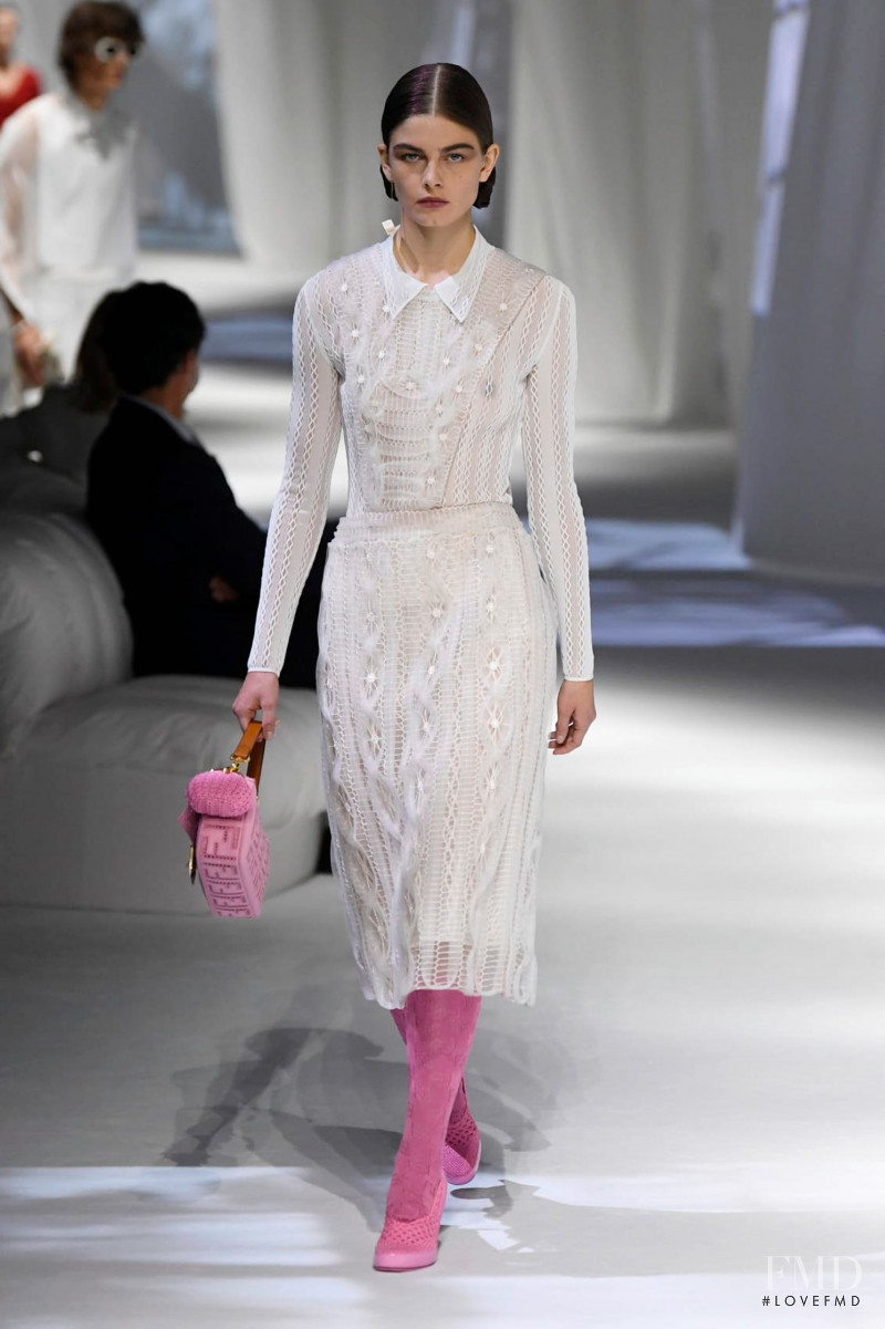 Merlijne Schorren featured in  the Fendi fashion show for Spring/Summer 2021