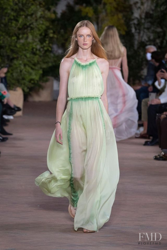 Rianne Van Rompaey featured in  the Alberta Ferretti fashion show for Spring/Summer 2021