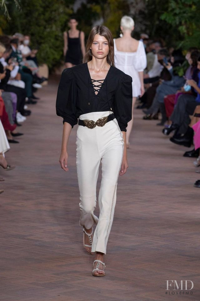 Mathilde Henning featured in  the Alberta Ferretti fashion show for Spring/Summer 2021