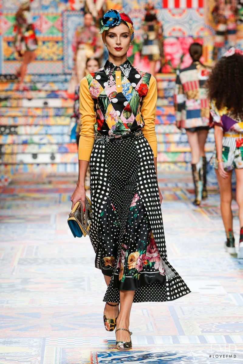 Laura Kerodaite featured in  the Dolce & Gabbana fashion show for Spring/Summer 2021