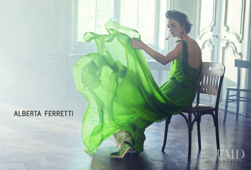 Mariacarla Boscono featured in  the Alberta Ferretti advertisement for Spring/Summer 2014