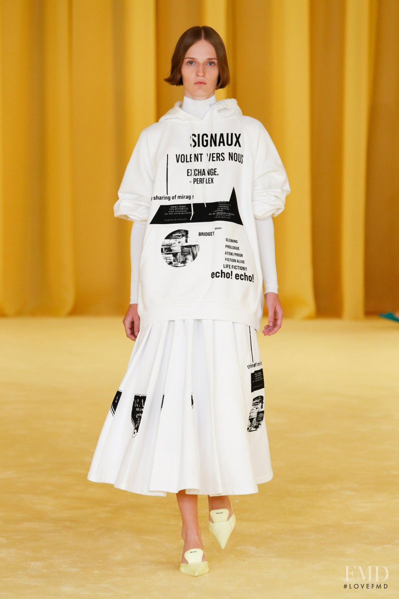 Denisa Smolikova featured in  the Prada fashion show for Spring/Summer 2021