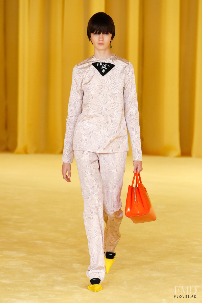 Evelina Grinberga featured in  the Prada fashion show for Spring/Summer 2021