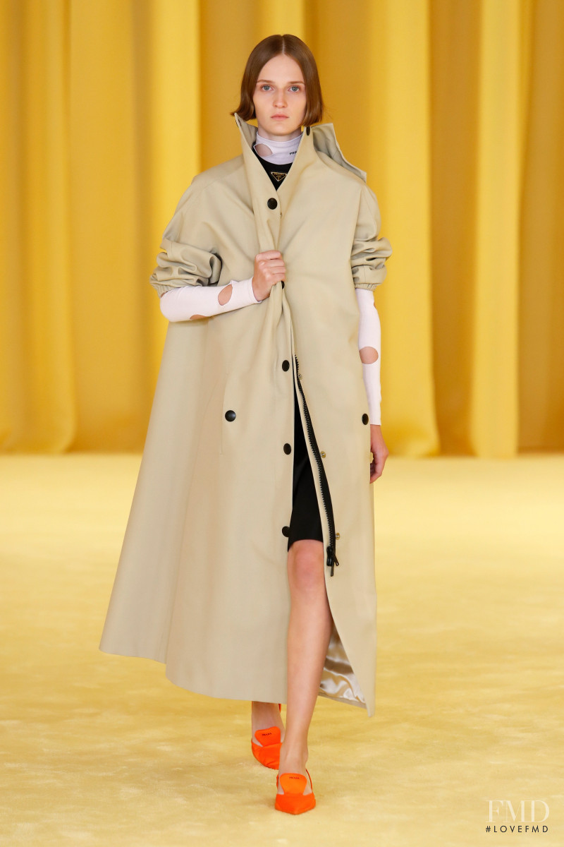 Denisa Smolikova featured in  the Prada fashion show for Spring/Summer 2021
