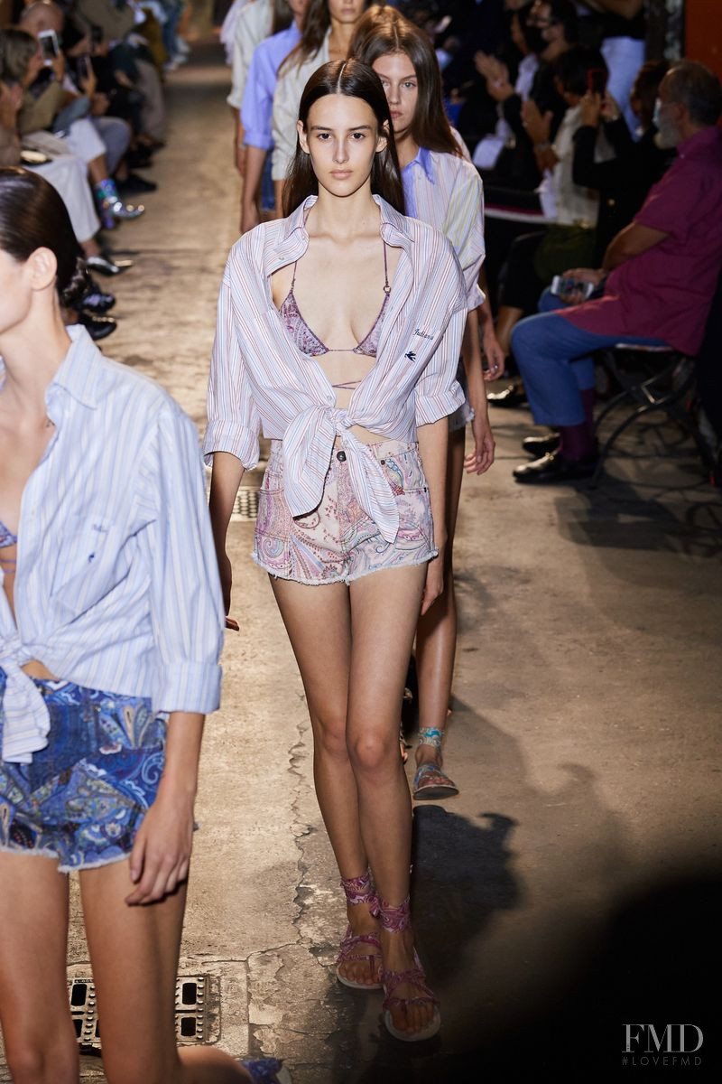 Juliana Pinheiro featured in  the Etro fashion show for Spring/Summer 2021