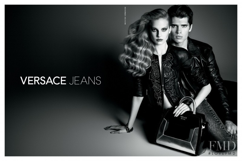 Brian Shimansky featured in  the Versace Jeans Couture advertisement for Spring/Summer 2014