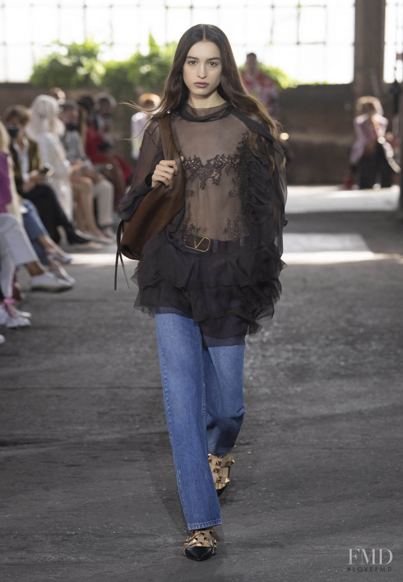 Justina Ageitos featured in  the Valentino fashion show for Spring/Summer 2021