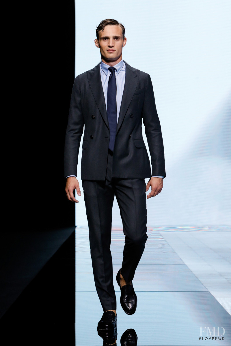 Julian Schneyder featured in  the Giorgio Armani fashion show for Spring/Summer 2021