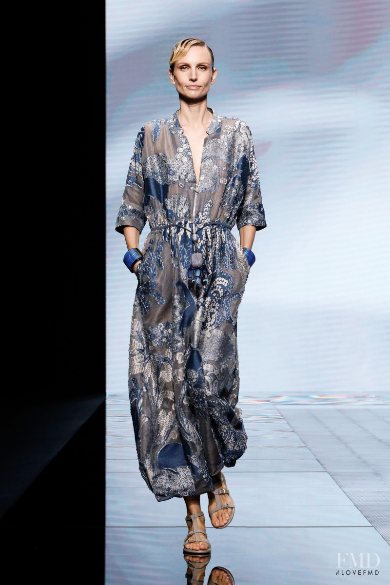 Agnese Zogla featured in  the Giorgio Armani fashion show for Spring/Summer 2021