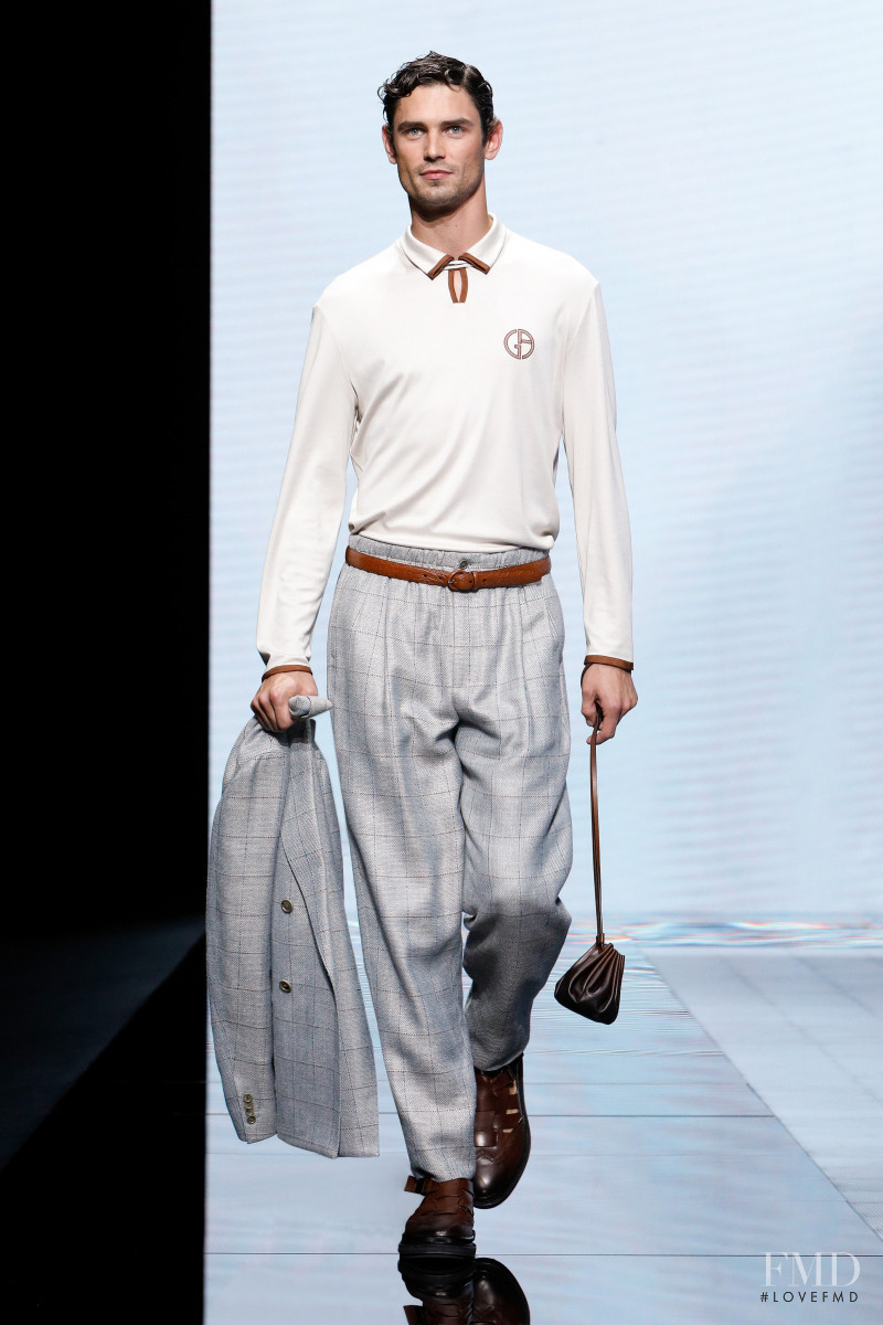 Arthur Gosse featured in  the Giorgio Armani fashion show for Spring/Summer 2021