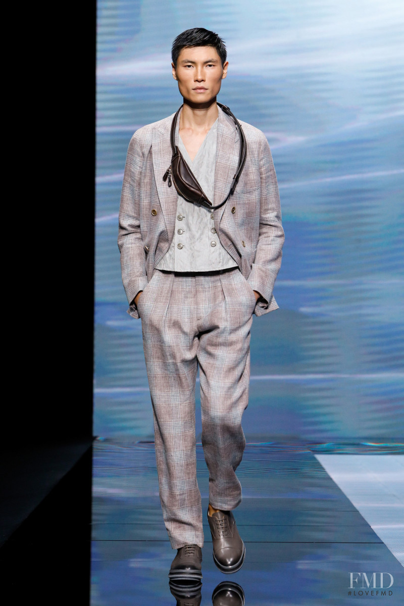 Jean Chang featured in  the Giorgio Armani fashion show for Spring/Summer 2021