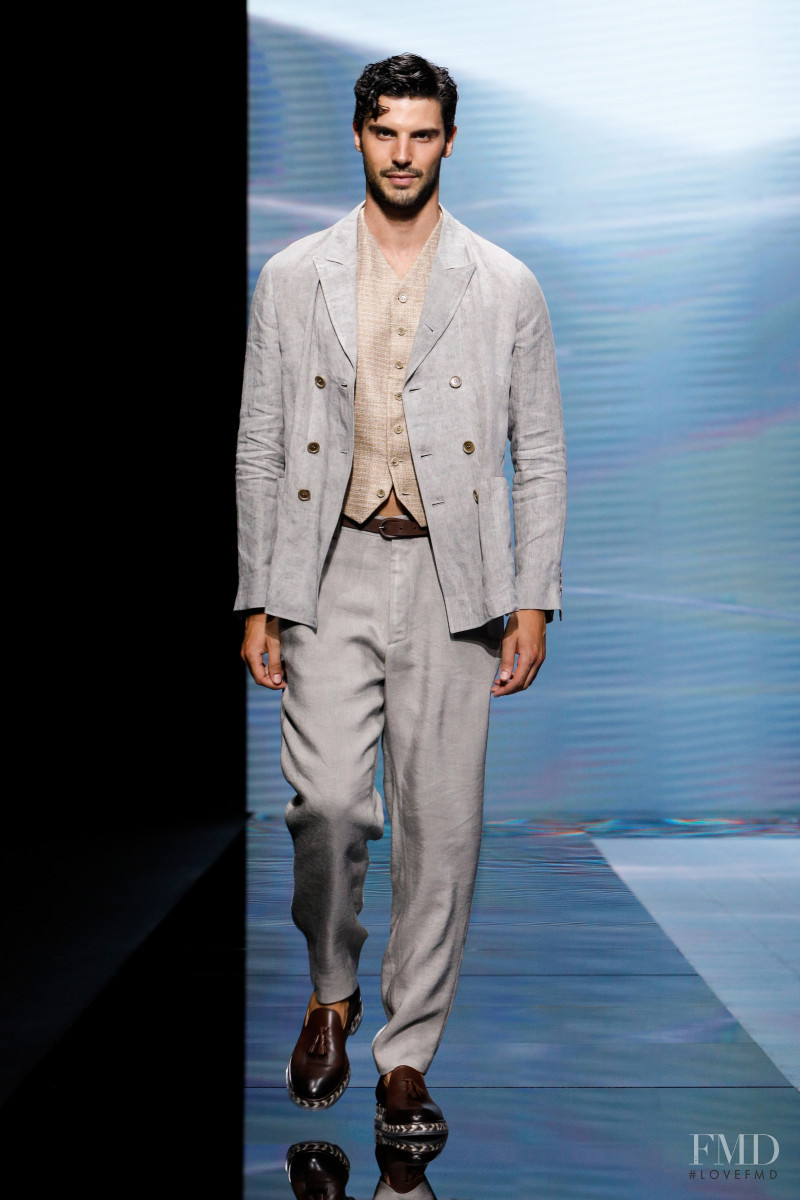 Alessio Petrazzuoli featured in  the Giorgio Armani fashion show for Spring/Summer 2021