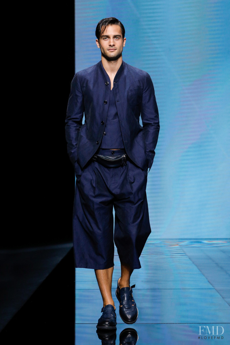 Aleksandar Rusic featured in  the Giorgio Armani fashion show for Spring/Summer 2021