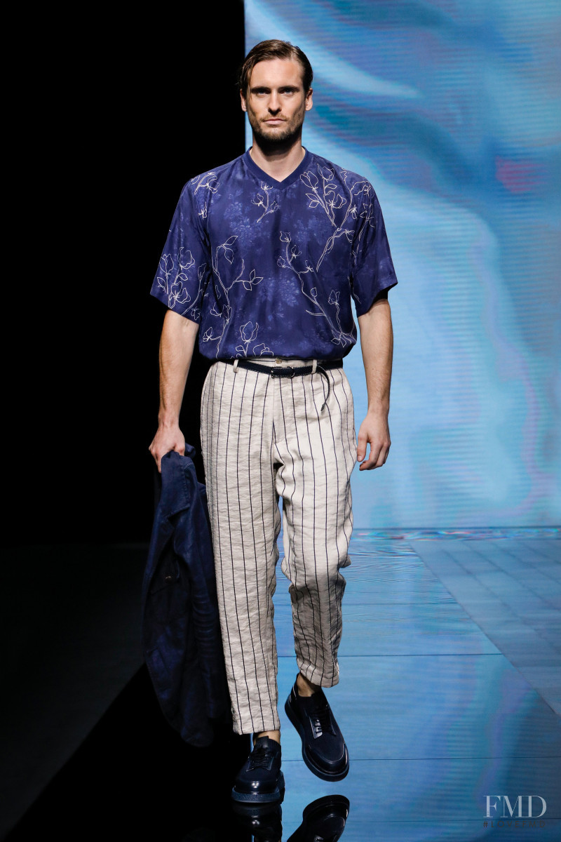 Maxime Daunay featured in  the Giorgio Armani fashion show for Spring/Summer 2021