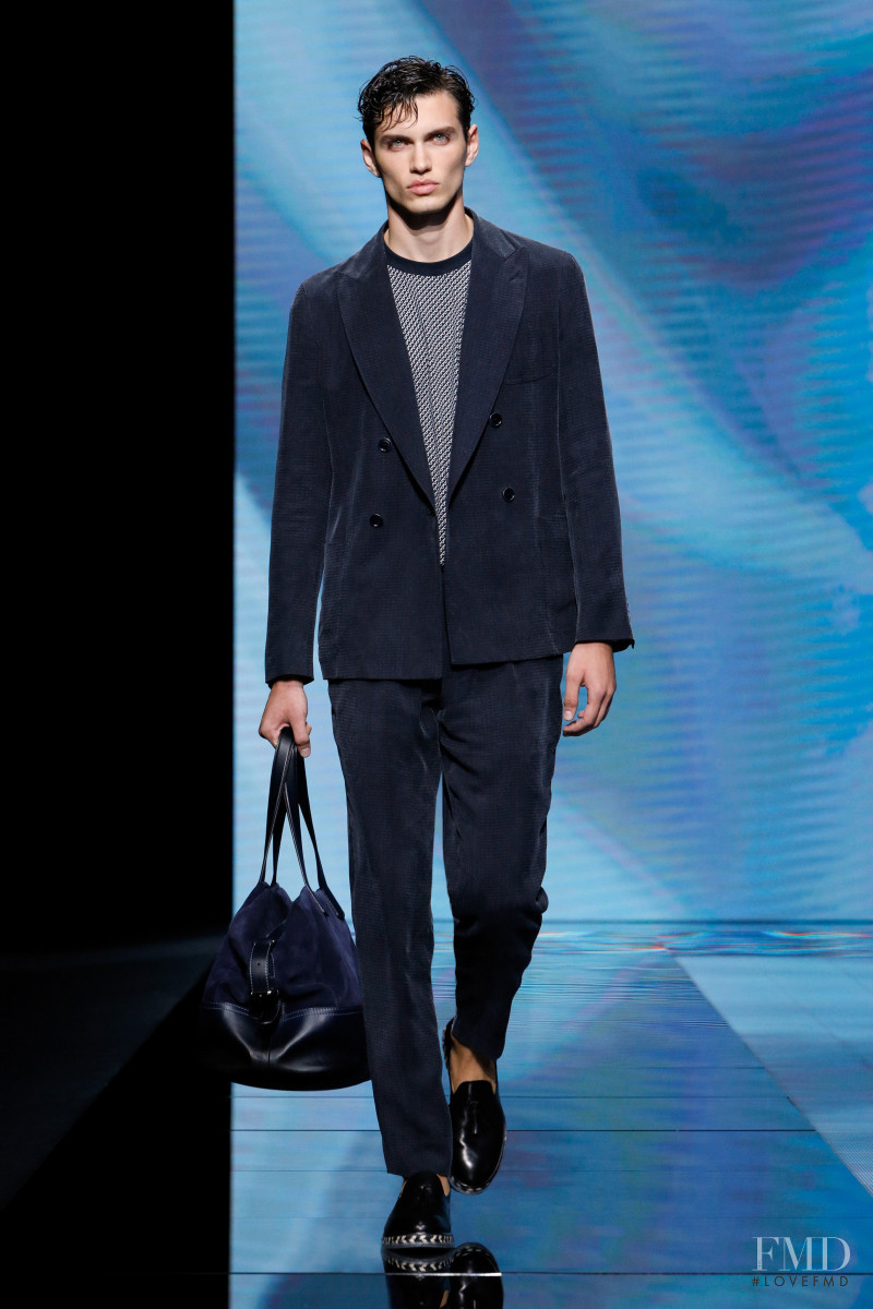 Stefano Sironi featured in  the Giorgio Armani fashion show for Spring/Summer 2021