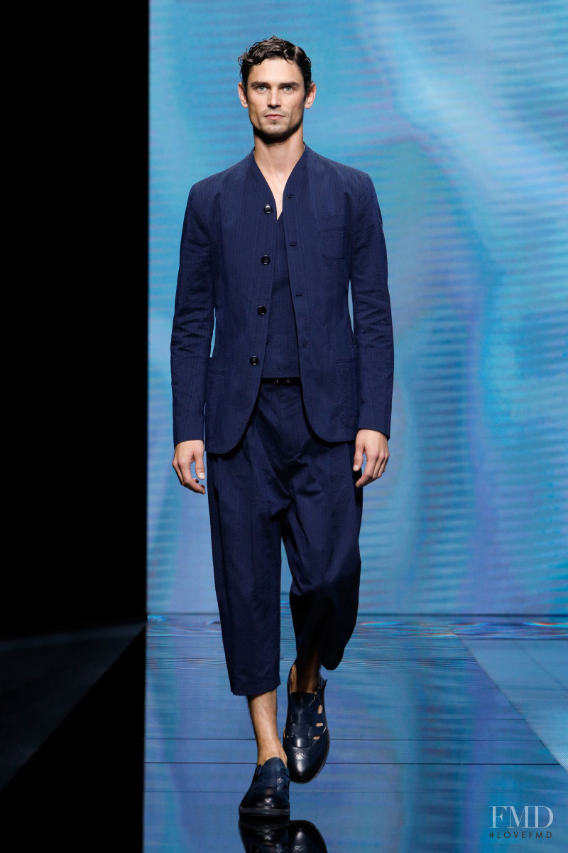 Arthur Gosse featured in  the Giorgio Armani fashion show for Spring/Summer 2021