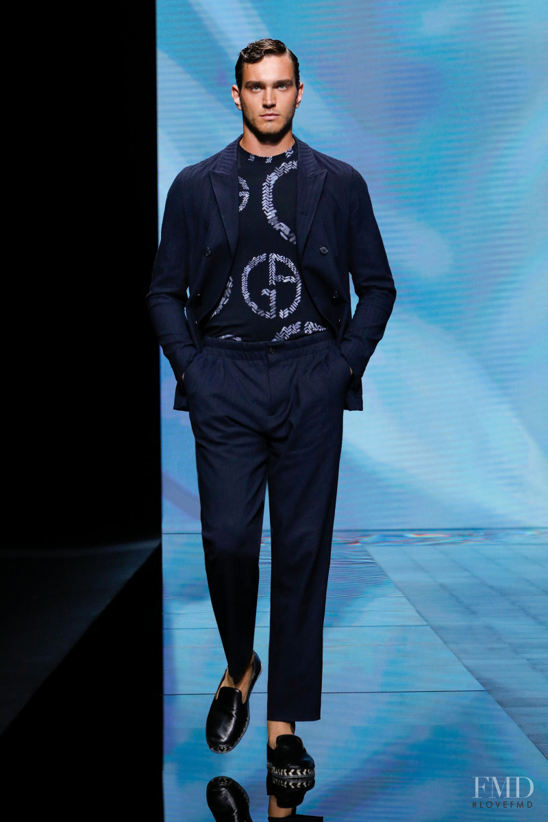 Max Lang featured in  the Giorgio Armani fashion show for Spring/Summer 2021