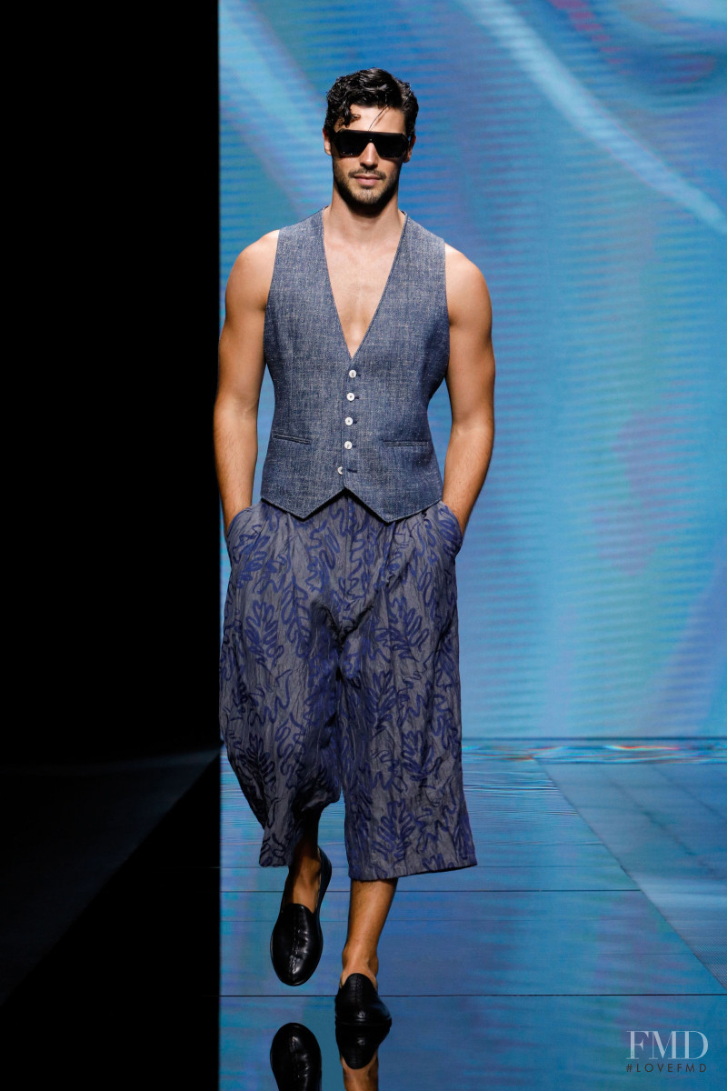 Alessio Petrazzuoli featured in  the Giorgio Armani fashion show for Spring/Summer 2021