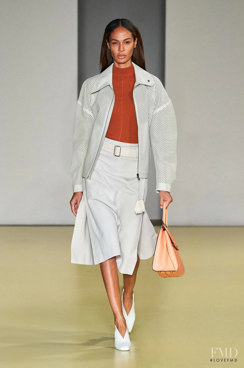 Joan Smalls featured in  the Salvatore Ferragamo fashion show for Spring/Summer 2021