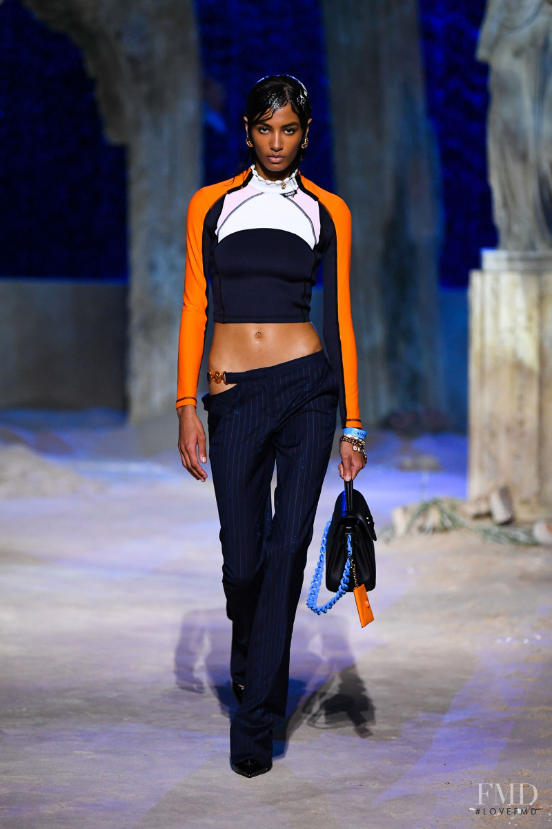 Sacha Quenby featured in  the Versace fashion show for Spring/Summer 2021