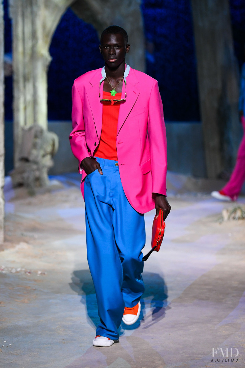 Khadim Sock featured in  the Versace fashion show for Spring/Summer 2021