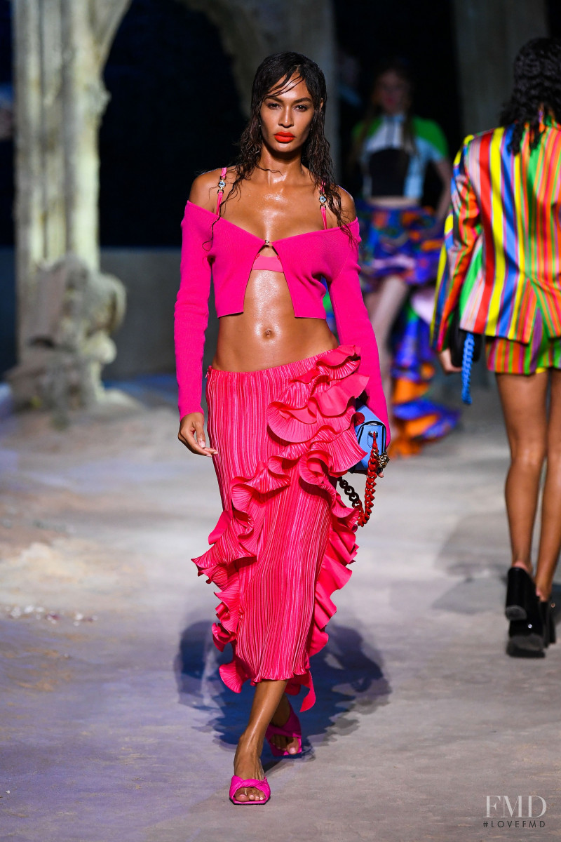 Joan Smalls featured in  the Versace fashion show for Spring/Summer 2021