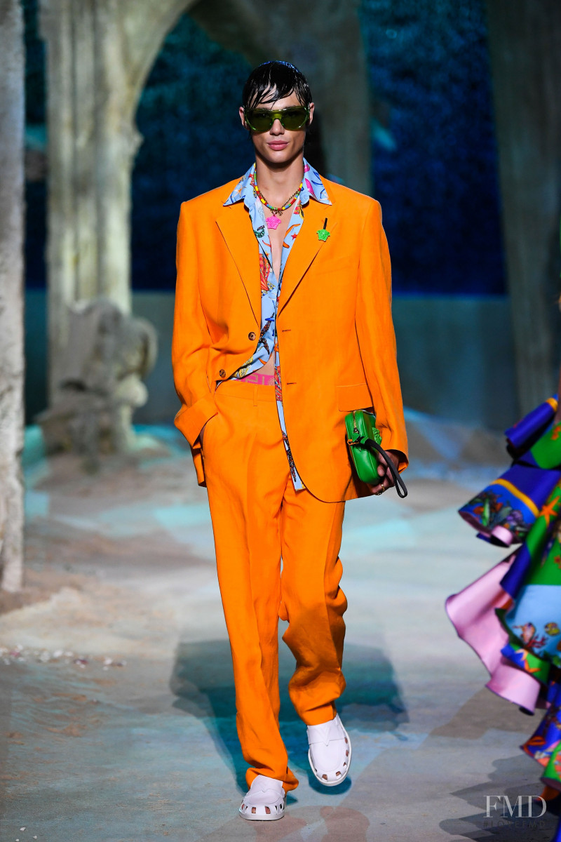 Fernando Lindez featured in  the Versace fashion show for Spring/Summer 2021