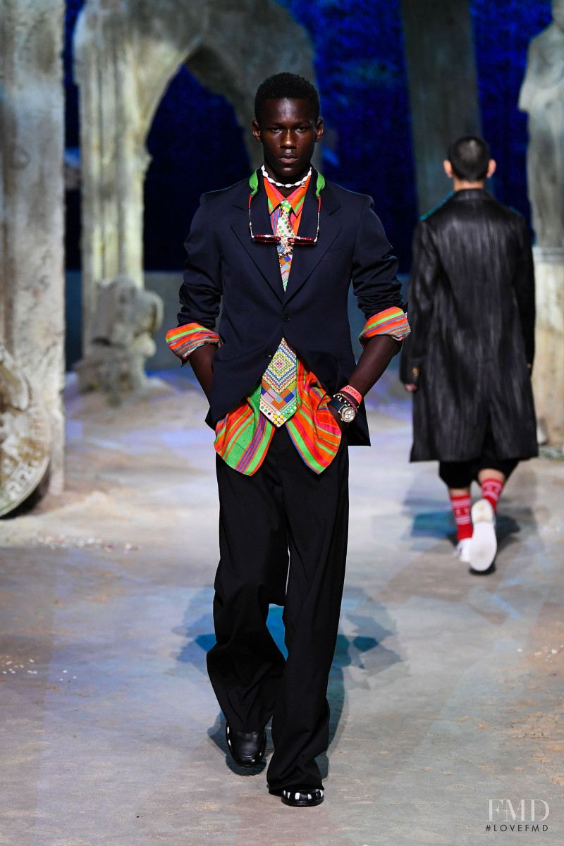 Cheikh Dia featured in  the Versace fashion show for Spring/Summer 2021