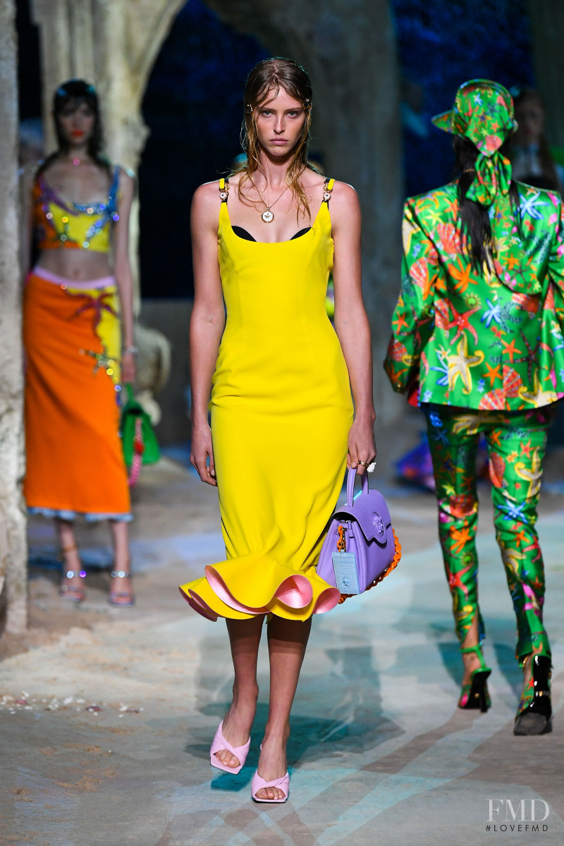 Abby Champion featured in  the Versace fashion show for Spring/Summer 2021