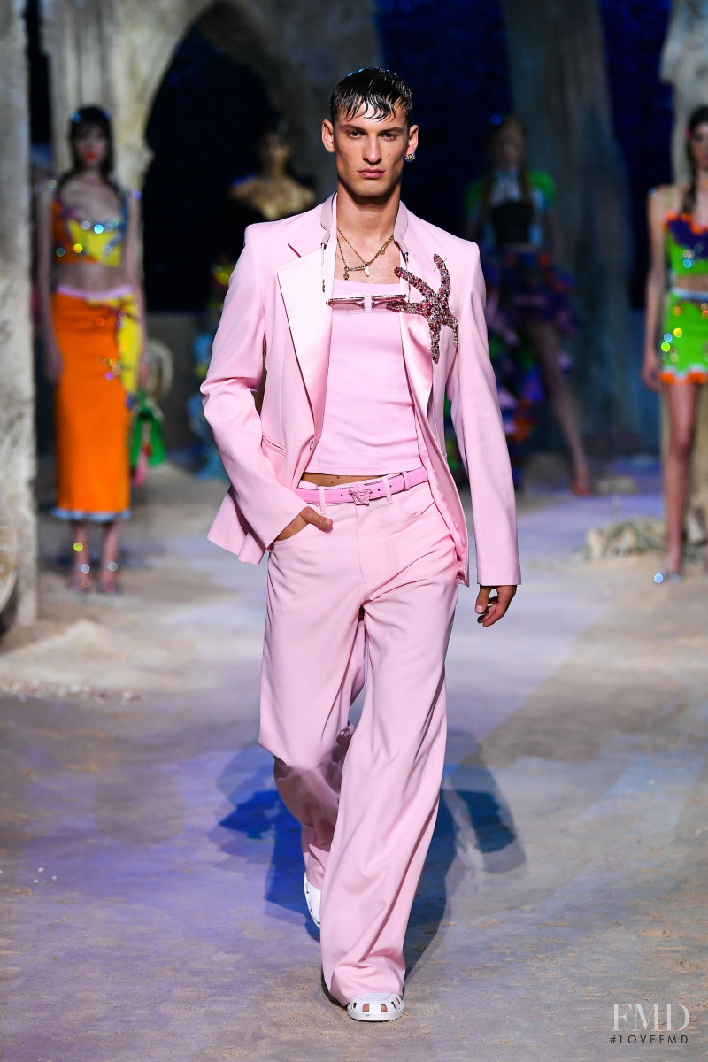 David Trulik featured in  the Versace fashion show for Spring/Summer 2021