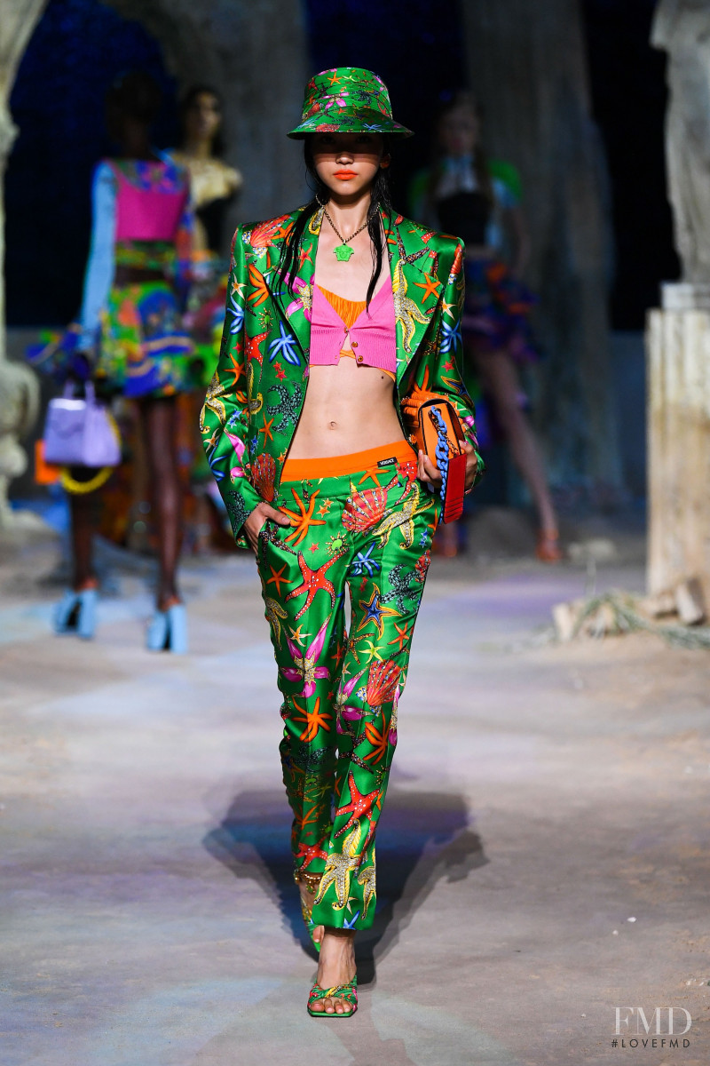 Mika Schneider featured in  the Versace fashion show for Spring/Summer 2021