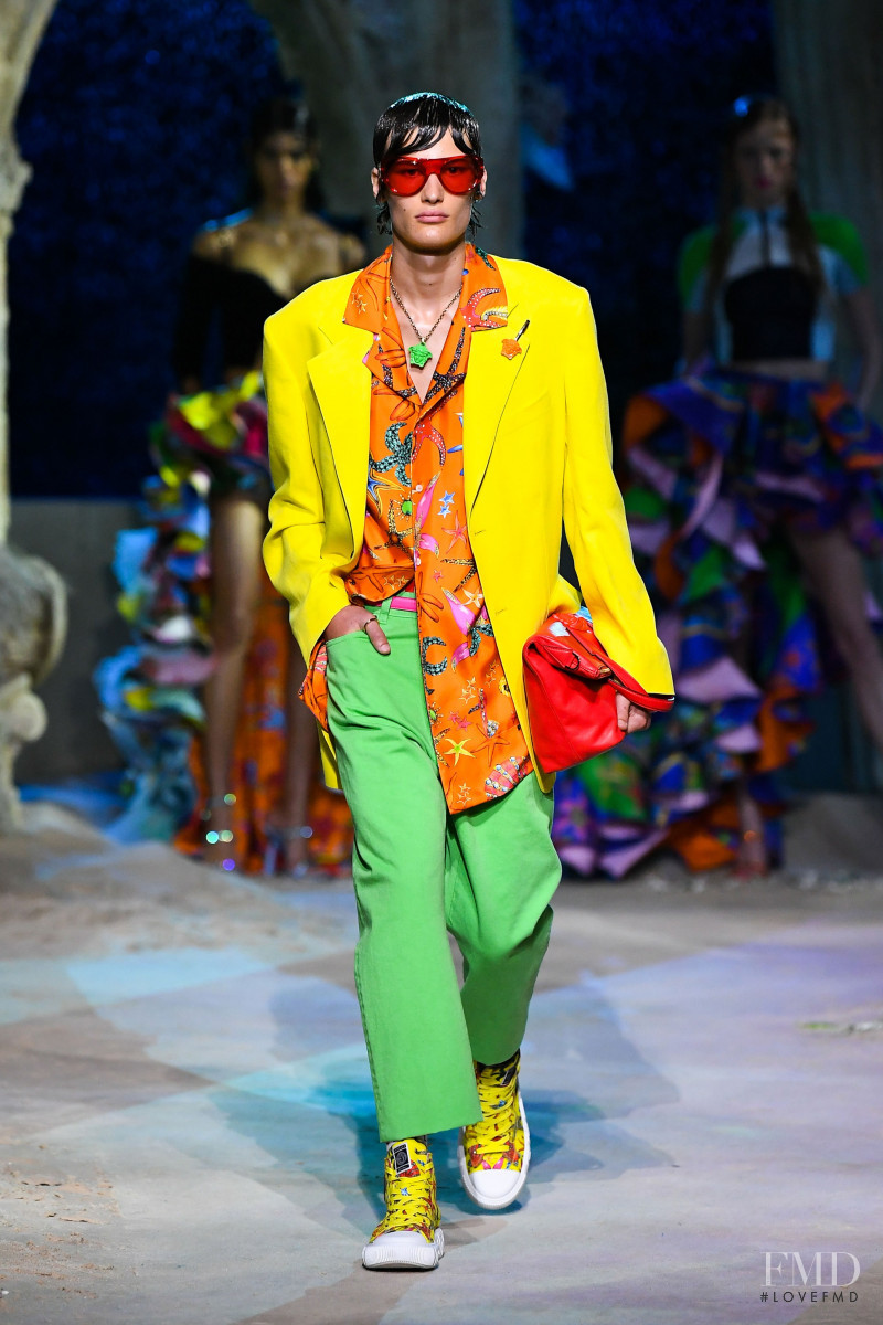 Niccolo Geuna featured in  the Versace fashion show for Spring/Summer 2021