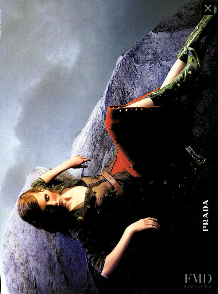 Angela Lindvall featured in  the Prada advertisement for Autumn/Winter 1999