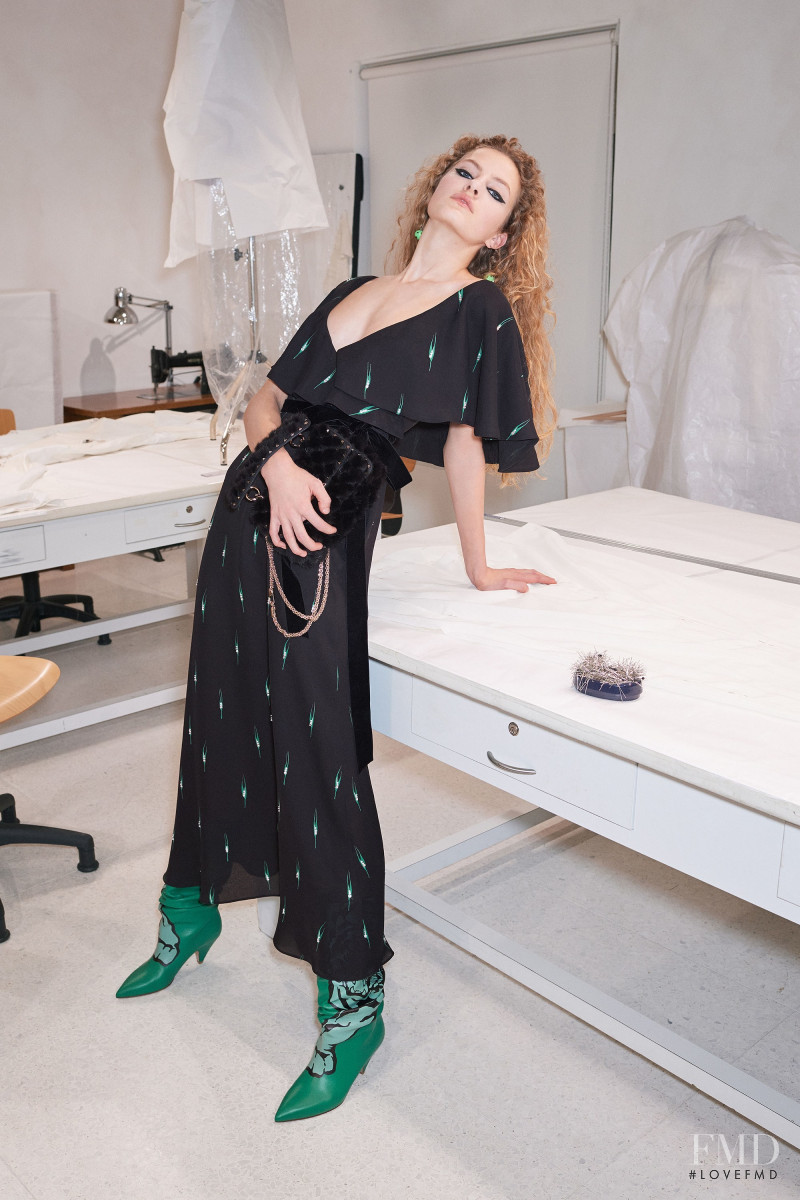 Felice Noordhoff featured in  the Valentino lookbook for Pre-Fall 2018