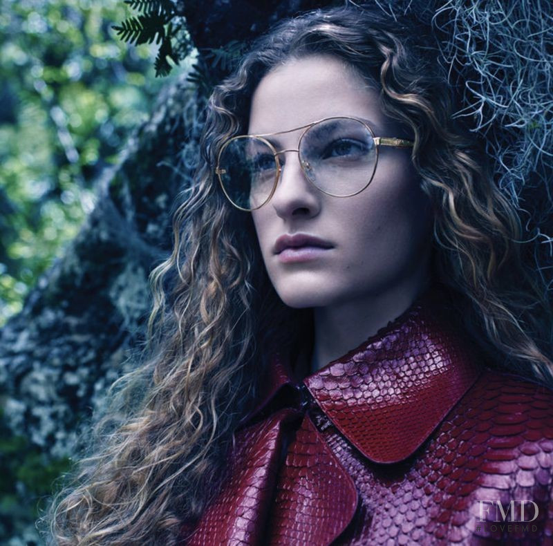Felice Noordhoff featured in  the Roberto Cavalli Eyewear advertisement for Autumn/Winter 2018