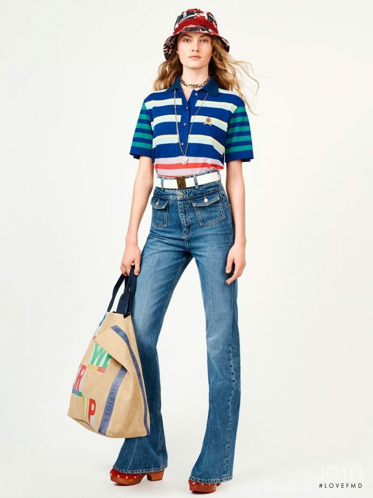 Felice Noordhoff featured in  the Tommy Hilfiger lookbook for Resort 2019