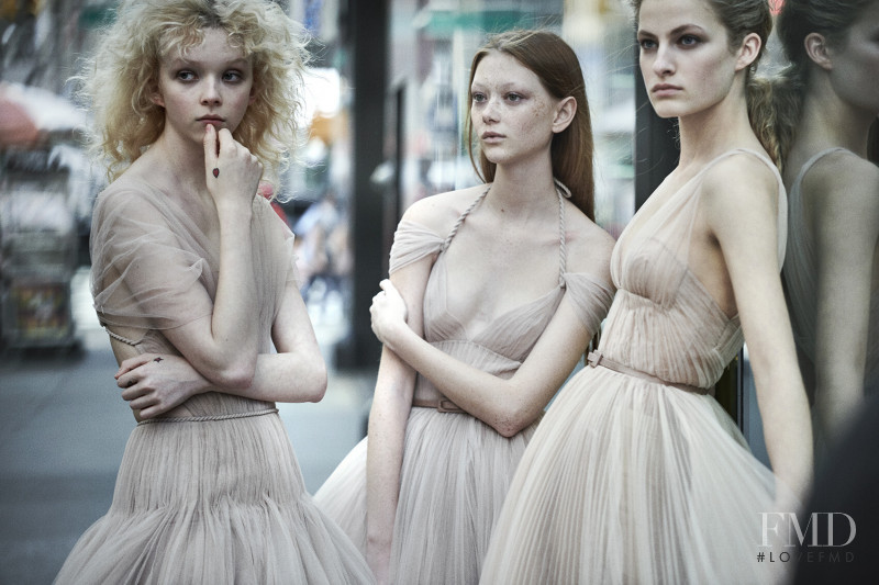 Felice Noordhoff featured in  the Christian Dior Haute Couture Haute Couture Meets Times Square advertisement for Autumn/Winter 2020