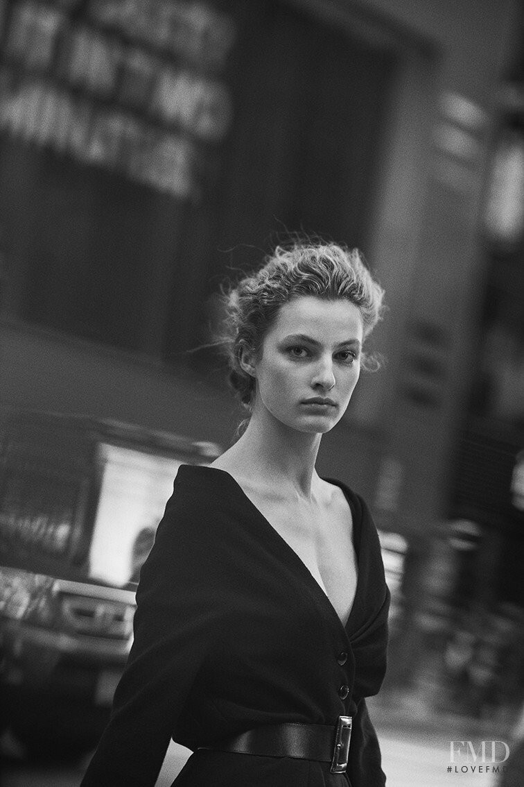 Felice Noordhoff featured in  the Christian Dior Haute Couture Haute Couture Meets Times Square advertisement for Autumn/Winter 2020