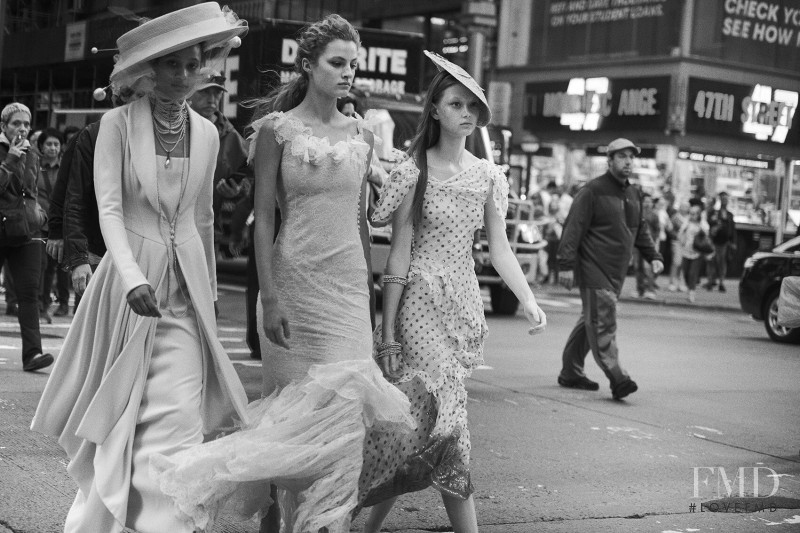 Felice Noordhoff featured in  the Christian Dior Haute Couture Haute Couture Meets Times Square advertisement for Autumn/Winter 2020