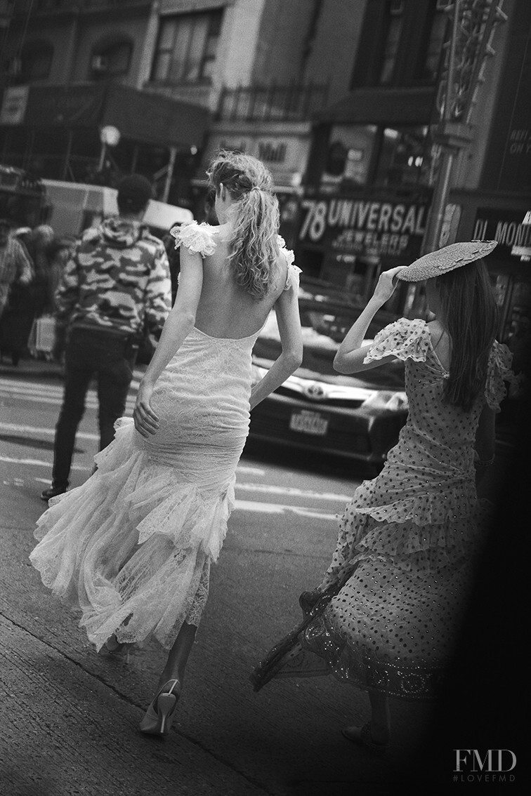 Felice Noordhoff featured in  the Christian Dior Haute Couture Haute Couture Meets Times Square advertisement for Autumn/Winter 2020