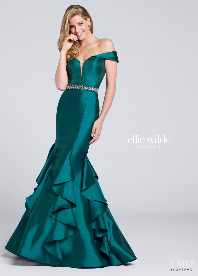 Abby Champion featured in  the Mon Cheri Bridal x Ellie Wilde catalogue for Spring/Summer 2017