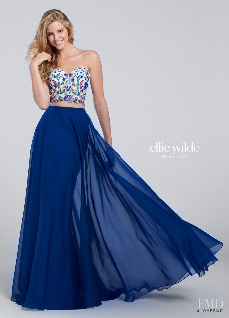 Abby Champion featured in  the Mon Cheri Bridal x Ellie Wilde catalogue for Spring/Summer 2017