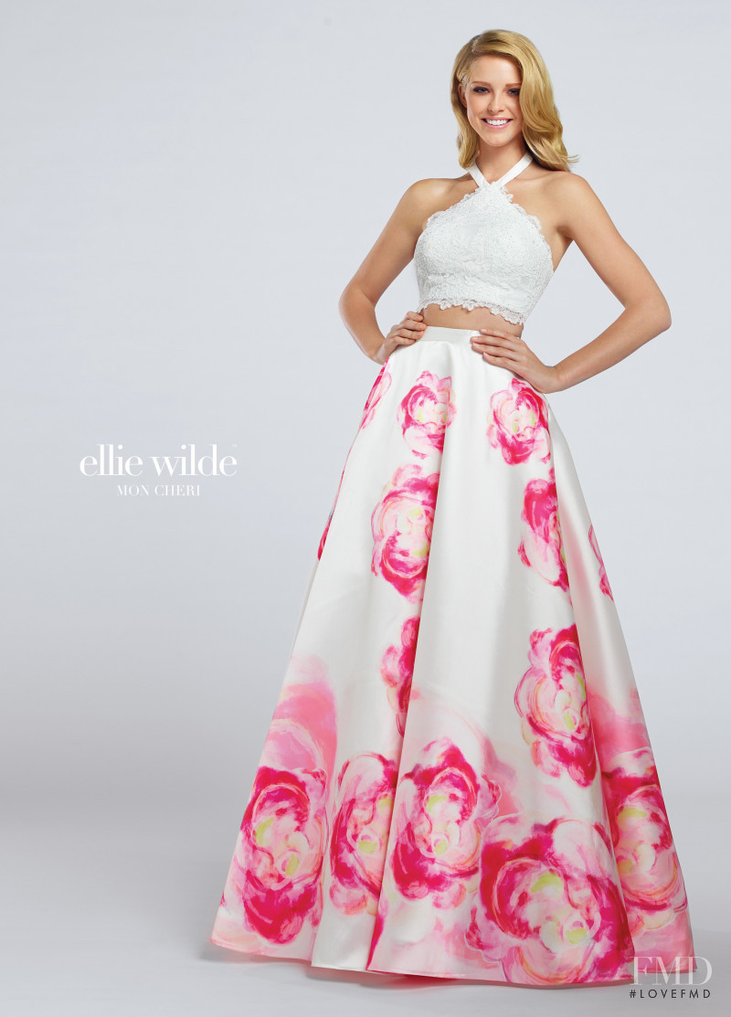 Abby Champion featured in  the Mon Cheri Bridal x Ellie Wilde catalogue for Spring/Summer 2017