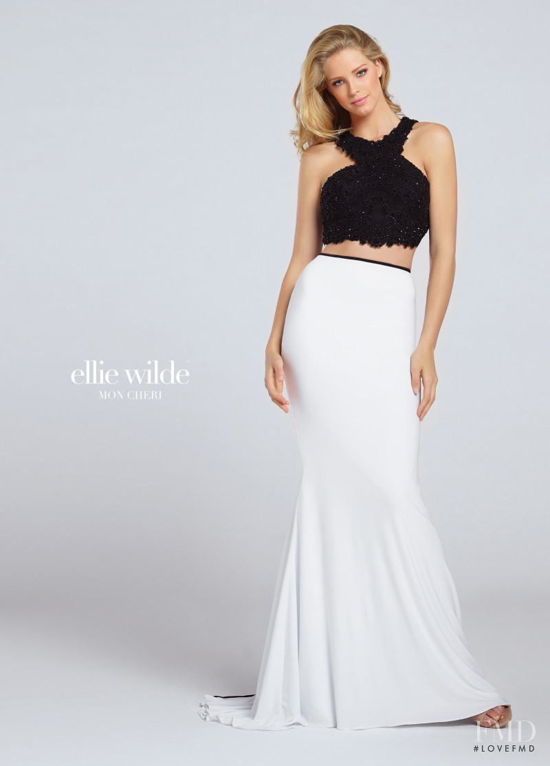 Abby Champion featured in  the Mon Cheri Bridal x Ellie Wilde catalogue for Spring/Summer 2017