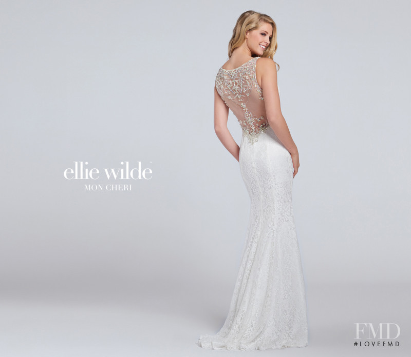Abby Champion featured in  the Mon Cheri Bridal x Ellie Wilde catalogue for Spring/Summer 2017