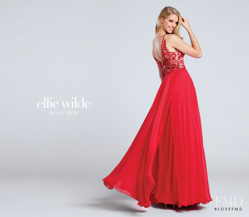 Abby Champion featured in  the Mon Cheri Bridal x Ellie Wilde catalogue for Spring/Summer 2017