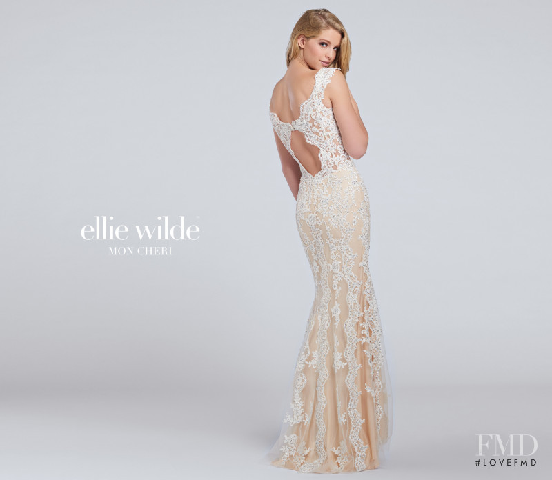 Abby Champion featured in  the Mon Cheri Bridal x Ellie Wilde catalogue for Spring/Summer 2017