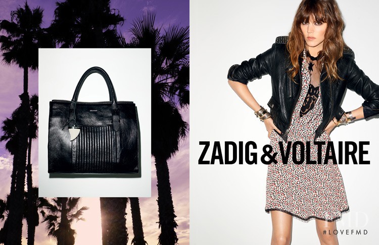 Freja Beha Erichsen featured in  the Zadig & Voltaire advertisement for Spring/Summer 2014