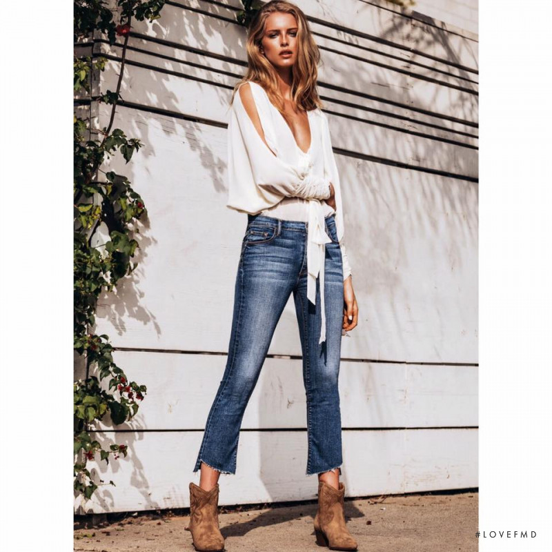 Abby Champion featured in  the Black Orchid Denim advertisement for Spring/Summer 2017