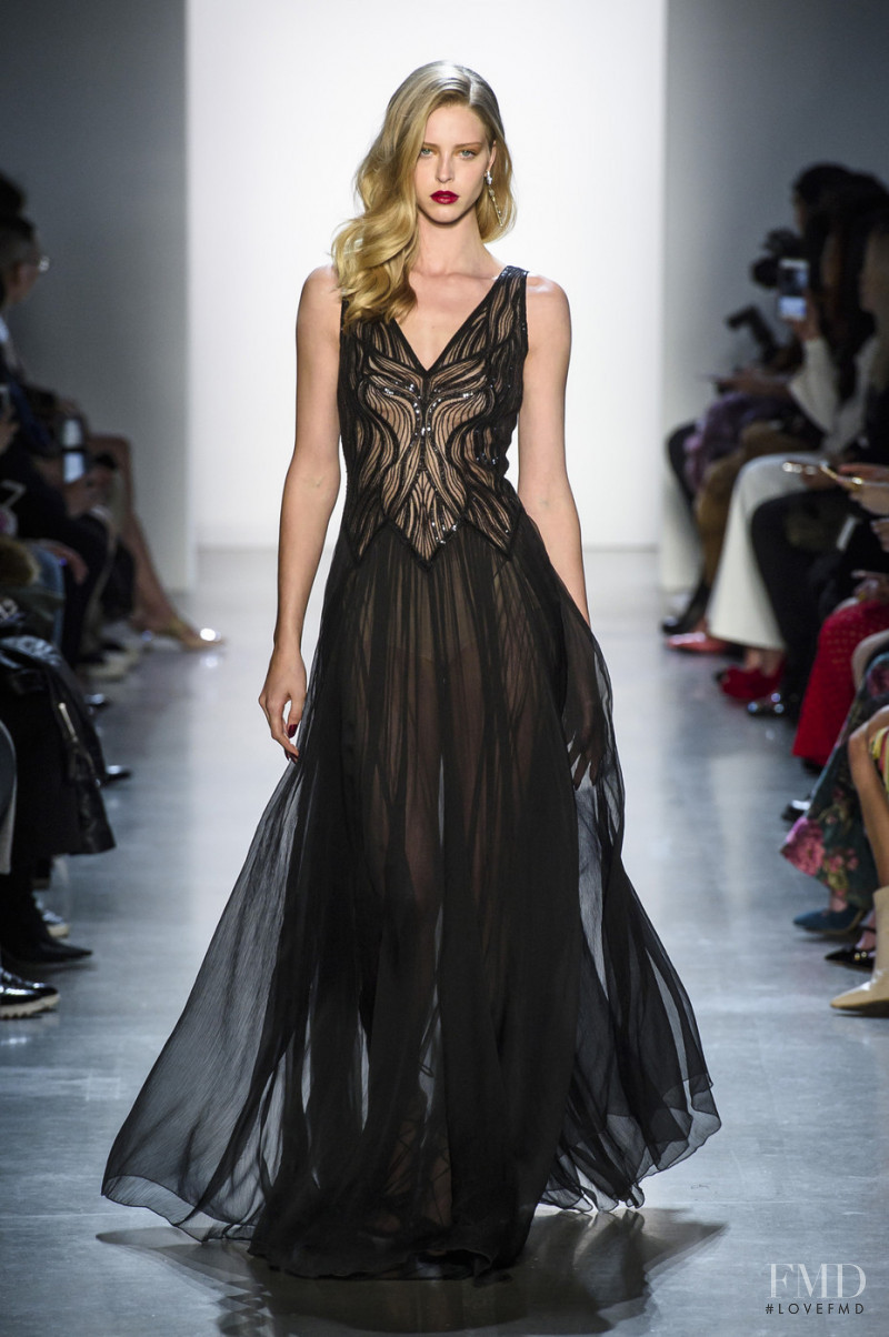 Abby Champion featured in  the Tadashi Shoji fashion show for Autumn/Winter 2018